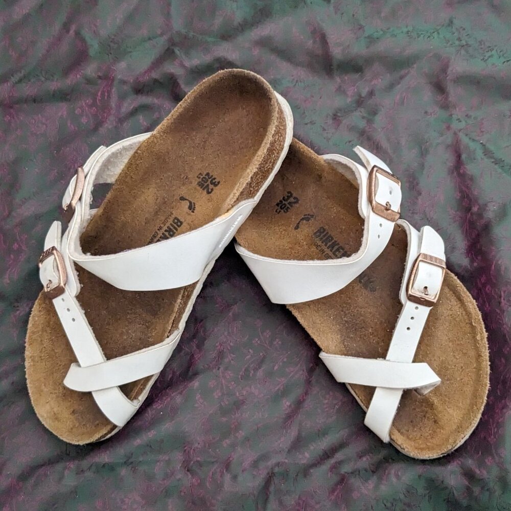 Birkenstock Sandals White Girls Size 32